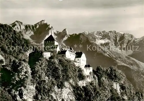 AK / Ansichtskarte 73811207 Liechtenstein_Fuerstentum Schloss Vaduz mit Falknis 