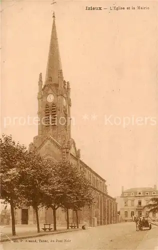 AK / Ansichtskarte Izieux_Saint Chamond_42 Eglise et la Mairie 