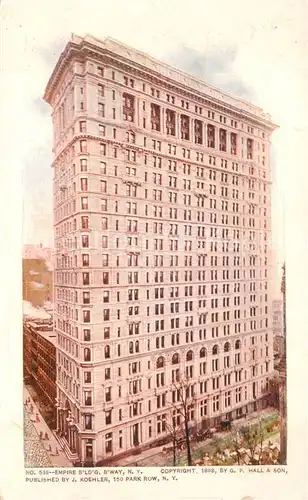 AK / Ansichtskarte 73811398 New_York_City Empire Building Broadway New_York_City