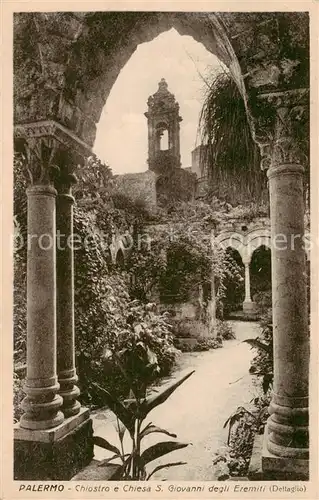 AK / Ansichtskarte 73811530 Palermo__Sicilia Chiostro e Chiesa San Giovanni degli Eremiti 