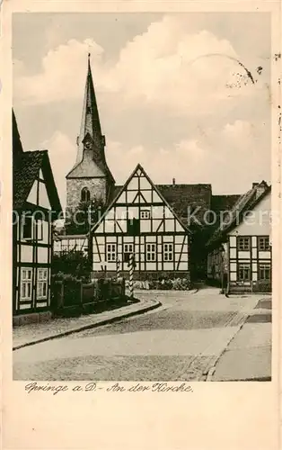 AK / Ansichtskarte Springe_Deister An der Kirche Springe_Deister