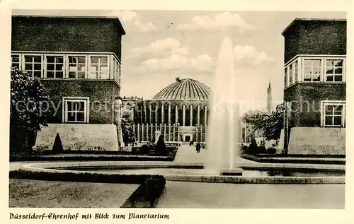 AK / Ansichtskarte 73812110 Duesseldorf Ehrenhof mit Blick zum Planetarium Duesseldorf