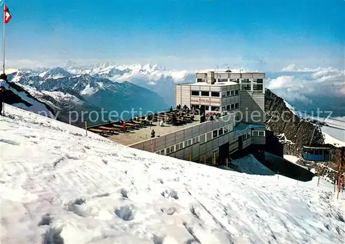 AK / Ansichtskarte 73812261 Seilbahn_Cable-Car_Telepherique Engelberg Brggstation Titlis 