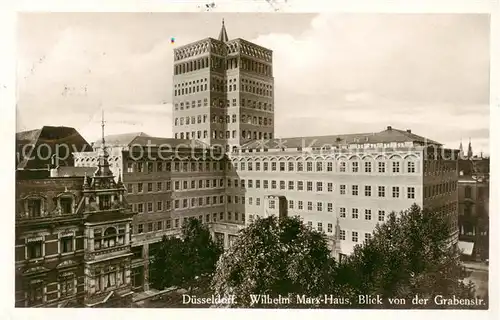 AK / Ansichtskarte 73812265 Duesseldorf Wilhelm Marx Haus Blick von der Grabenstrasse Duesseldorf