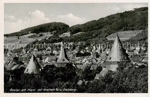 AK / Ansichtskarte 73812352 Goslar Stadtbild mit Breitem Tor und Steinberg Goslar