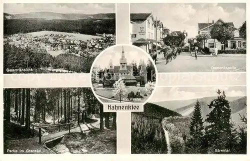 AK / Ansichtskarte 73812368 Hahnenklee-Bockswiese_Harz Gesamtansicht Granetal Kirche Baerental Damenkapelle Viehtrieb Hahnenklee-Bockswiese