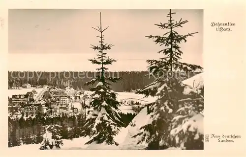 AK / Ansichtskarte 73812375 Hahnenklee-Bockswiese_Harz Winterpanorama Blick von der grossen Bobkurve Serie Aus deutschen Landen Hahnenklee-Bockswiese