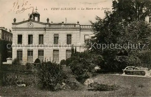 AK / Ansichtskarte Vitry sur Seine La Mairie et les Jardins Vitry sur Seine