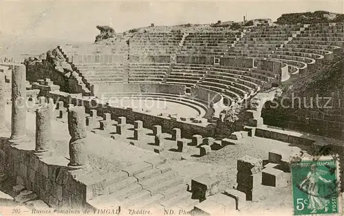 AK / Ansichtskarte 73812764 Timgad_Algerie Ruines romaines Theatre 