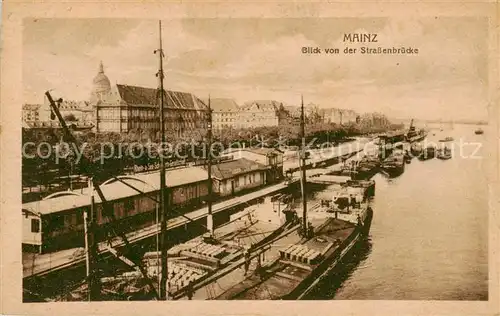 AK / Ansichtskarte 73812777 Mainz__Rhein Blick von der Strassenbruecke 