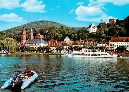 AK / Ansichtskarte 73813540 Miltenberg_Main Mainanlagen mit Burg Miltenberg Main