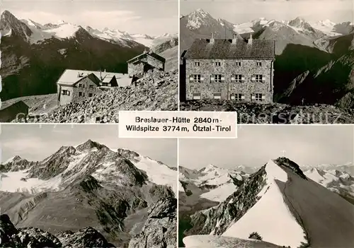 AK / Ansichtskarte 73813546 Breslauerhuette_2840m_Tirol_AT Panorama mit Wildspitze 