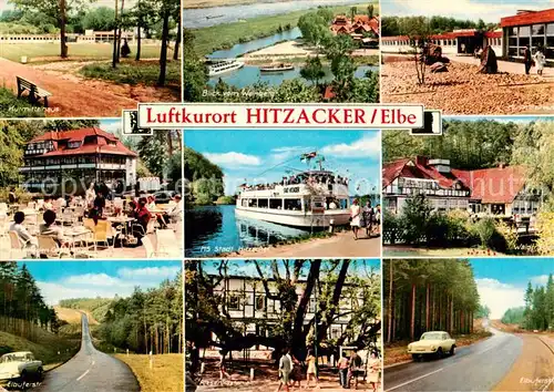 AK / Ansichtskarte 73813697 Hitzacker_Elbe Kurmittelhaus Blick vom Weinberg Waldfrieden Elbuferstrasse MS Stadt Hitzacker Riesenkastanie Hitzacker Elbe