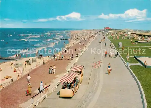 AK / Ansichtskarte 73813742 Norderney_Nordseebad Promenade und Gruenstrand am Nordbad Norderney_Nordseebad