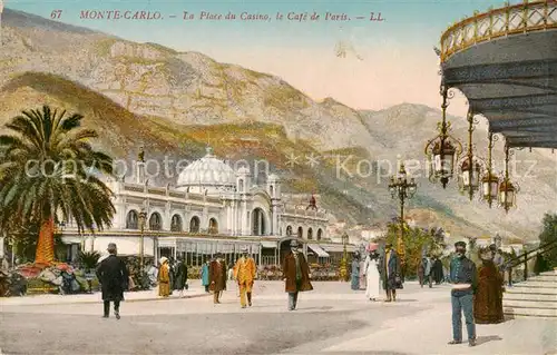 AK / Ansichtskarte 73814168 Monte-Carlo_Monaco La Place du Casino le Cafe de Paris 