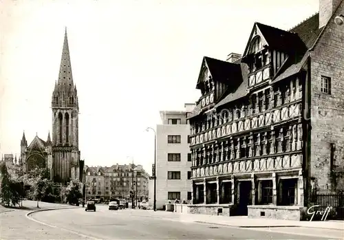 AK / Ansichtskarte Caen_14 La Maison des Quatrans et lEglise Saint Pierre 