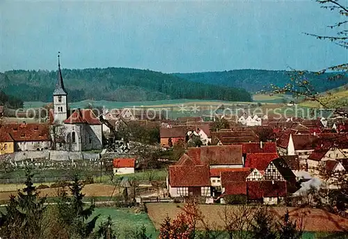 AK / Ansichtskarte 73814347 Muenchsteinach Ortsansicht mit Kirche Muenchsteinach