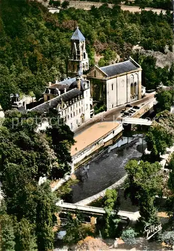 AK / Ansichtskarte Brantome_24_Dordogne Vue aerienne sur la Dronne lAbbaye et le Clocher XIe 