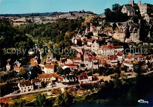 AK / Ansichtskarte  Beynac_Haute-Vienne_87 Vue generale aerienne Dans le fond le chateau 