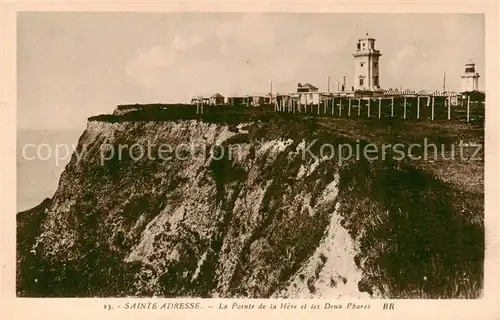 AK / Ansichtskarte  Sainte-Adresse La Pointe de la Heve et les Deux Phares Sainte-Adresse