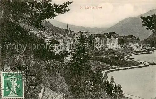 AK / Ansichtskarte  St_Moritz_Dorf_GR Panorama St_Moritz_Dorf_GR