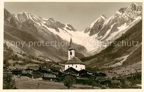 AK / Ansichtskarte  Kippel_VS mit Ahnengrat Langgletscher Sattelhorn und Schiahorn 