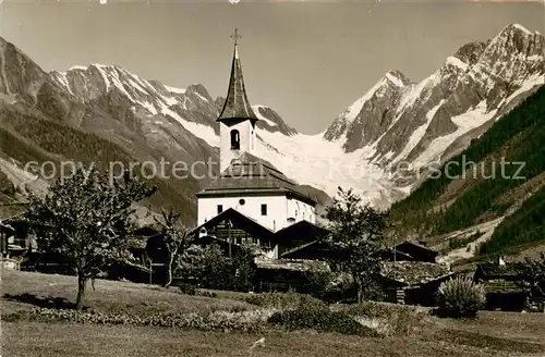 AK / Ansichtskarte  Kippel_VS mit Langgletscher Sattelhorn und Schienhorn 