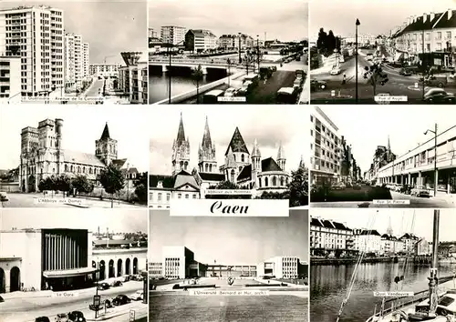 AK / Ansichtskarte  Caen_14 La Gueriniere Abbaye aux Dames La Gare Les Quais Abbaye aux Hommes Universite Rue dAuge Rue St Pierre Quai Vendeuvre 