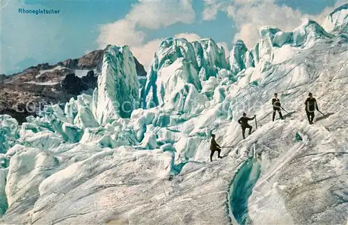 AK / Ansichtskarte  Rhonegletscher_Glacier_du_Rhone_VS Bergsteigergruppe 