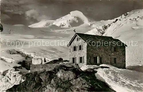 AK / Ansichtskarte  Saas-Fee_VS Berggasthaus Langefluh Allalinhorn Feegletscher 