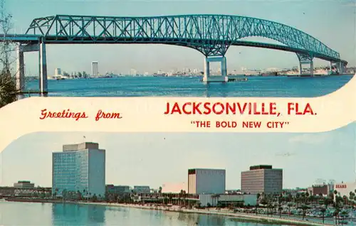 AK / Ansichtskarte 73816167 Jacksonville_Florida View of the Isaiah D Hart Bridge across the St Johns River 