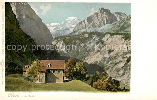 AK / Ansichtskarte  Obbort_Gasthaus_Linthal_GL von der Toedi 