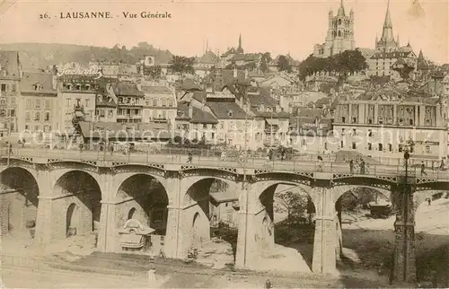 AK / Ansichtskarte Lausanne_VD Vue generale Lausanne VD