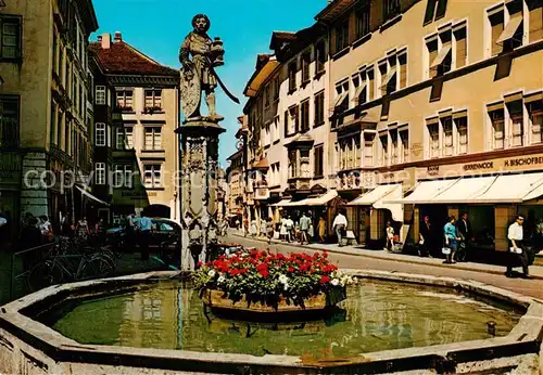 AK / Ansichtskarte Schaffhausen__SH Mohrenbrunnen mit Vorstadt 