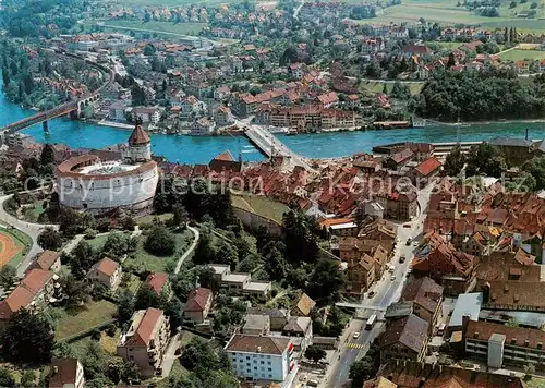 AK / Ansichtskarte Schaffhausen__SH Fliegeraufnahme mit Munot 