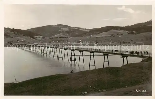 AK / Ansichtskarte Sihlsee_Einsiedeln_SZ Panorama Bruecke 