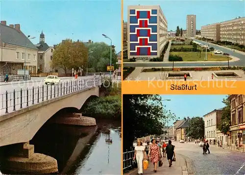 AK / Ansichtskarte 73816540 Stassfurt Bodebruecke Am Leninring Karl Marx Strasse Stassfurt