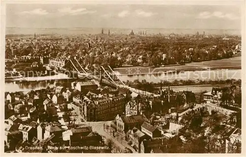 AK / Ansichtskarte 73816649 Dresden_Elbe Blick auf Loschwitz-Blasewitz 