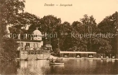 AK / Ansichtskarte 73816653 Dresden_Elbe Zwingerteich 