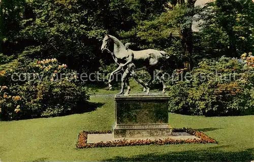 AK / Ansichtskarte 73816735 Bremen Wallanlagen Pferdestatue Denkmal Bremen