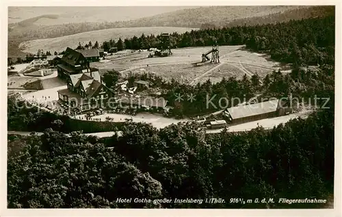 AK / Ansichtskarte 73816789 Grosser_Inselsberg Hotel Gotha Fliegeraufnahme Grosser Inselsberg