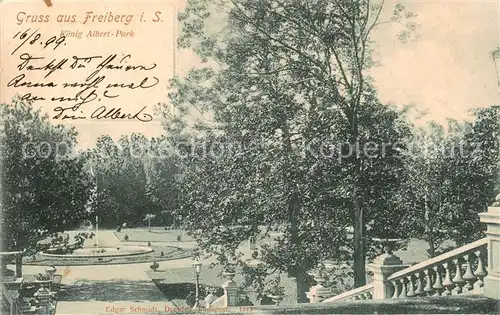 AK / Ansichtskarte 73816988 Freiberg__Sachsen Koenig-Albert-Park 