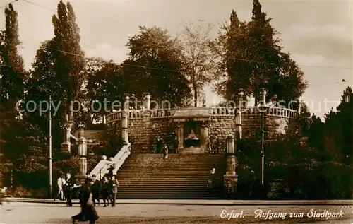 AK / Ansichtskarte 73816993 Erfurt Aufgang zum Stadtpark Erfurt