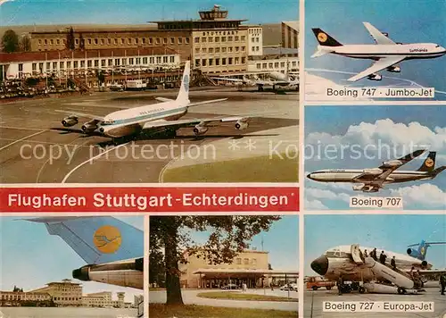 AK / Ansichtskarte 73817053 Echterdingen Flughafen Boeing Passagierflugzeuge Echterdingen