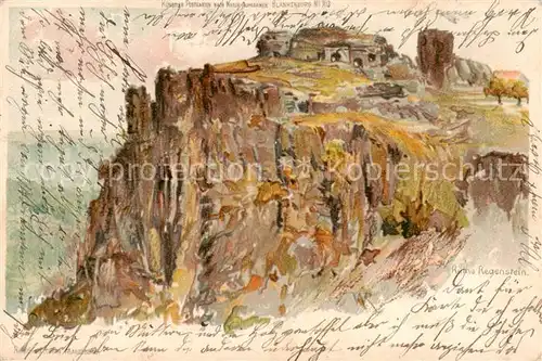 AK / Ansichtskarte 73817154 Regenstein_(Burg) Ruine Regenstein Kuenstlerkarte Regenstein_(Burg)