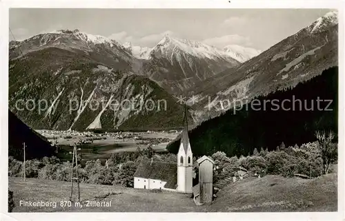AK / Ansichtskarte 73817187 Finkenberg__Zillertal_Tirol_AT Panorama mit Kirche 