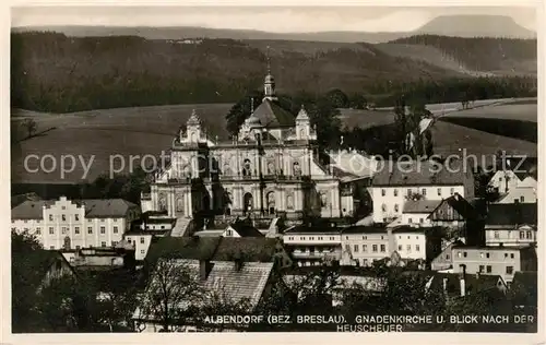 AK / Ansichtskarte 73817257 Albendorf_Wambierzyce_PL Gnadenkirche Blick nach der Heuscheuer 