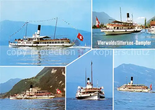 AK / Ansichtskarte 73817282 Dampfer_Binnenschifffahrt Vierwaldstaettersee Gallia Uri Stadt Luzern 