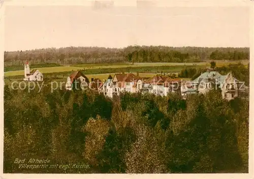 AK / Ansichtskarte 73817665 Bad_Altheide_Polanica-Zdrój Villenpartie mit ev Kirche 