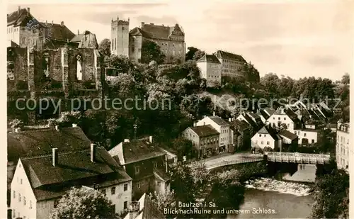 AK / Ansichtskarte 73817751 Bautzen Ruine und unteres Schloss Bautzen